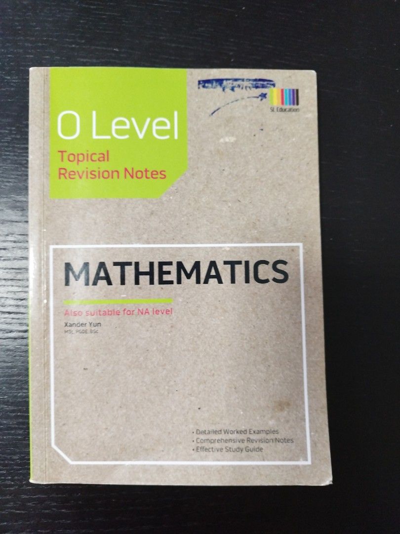 O Level Topical Revision Notes Mathematics Textbook, Hobbies & Toys ...