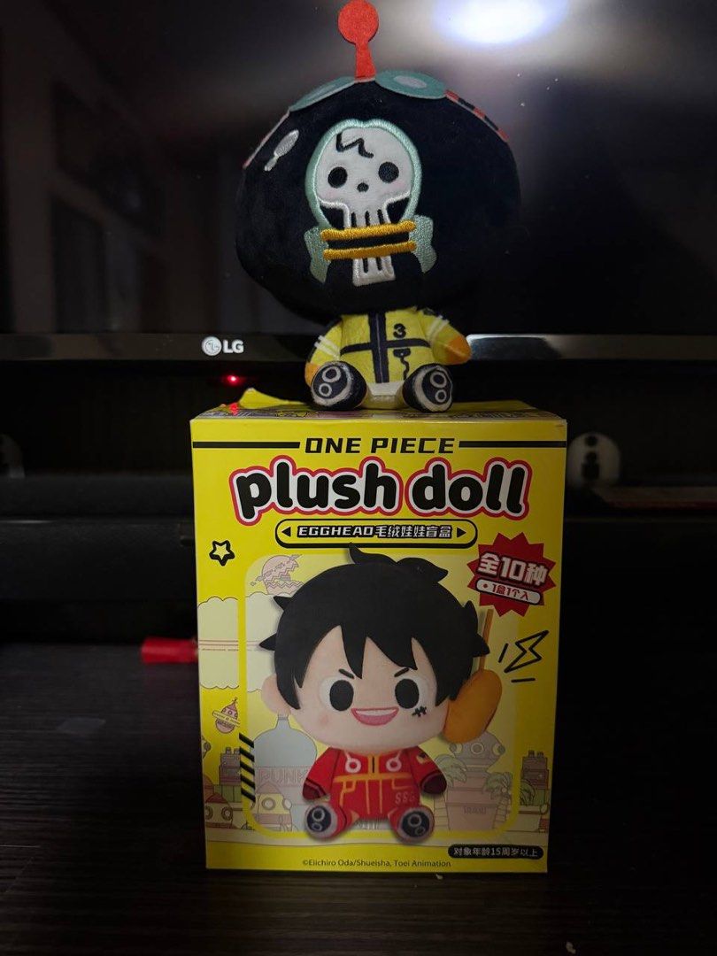 One Piece Brook Egghead Plush Doll (Category: Plushies & Soft Toys) located in Imus. Submitted by badtzjen (Listing ID 1404450337, Image 3). Description: One Piece Egghead Plush Dolls (Franky: SOLD, Brook: AVAILABLE) Bought at Hong Kong for 89 HKD each (675 PHP) rfs: decluttering mop: gcash ! no cancellation of order and no refunds !.