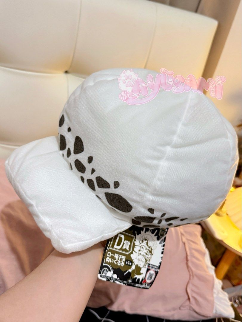One Piece Trafalgar Law Hat Plush (Category: Caps & Hats) located in Subic. Submitted by ayusamicos (Listing ID 1404453540, Image 1). Description: - Trafalgar Law hat plush - Soft, plush material - Brand new with paper tag attached ❗️NOTE: This is a plush, not wearable. Good for display / collection. MOP: GCash. MOD: J&T Express. Shipping fee will be shouldered by the buyer..