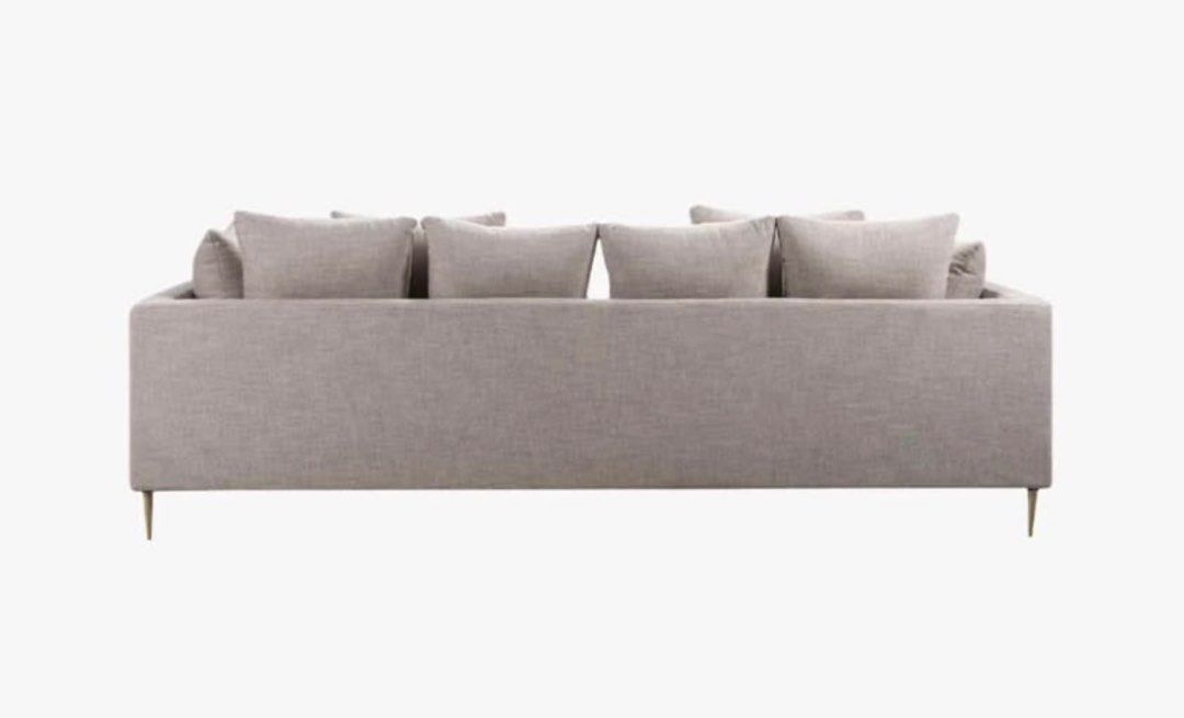 Philux Pacific 3 Seater Sofa (Category: Sofas) located in Davao. Submitted by kat_and_cat_ (Listing ID 1404502321, Image 3). Description: Brand: Philux Fabric color: Cloud (light gray) Fabric brand: FibreGuard (stain resistant) Item: Pacific 3 Seater Sofa Dimensions: 245 x 100 x 95 Hcm Legs: Black metal finish Original price: P145,000+++ Selling low..