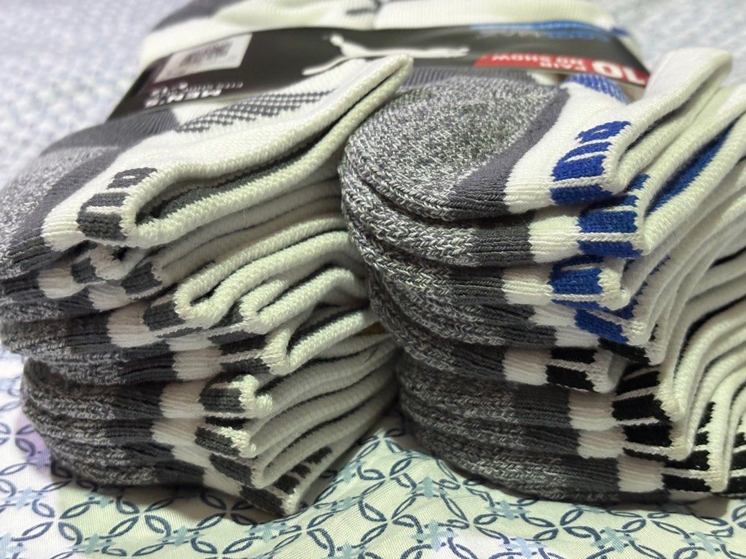 PUMA Men's 10-Pair No Show Socks (Category: Socks) located in Manila. Submitted by rlpimportedgoods (Listing ID 1404488024, Image 3). Description: - Brand new from USA - Brand: PUMA - Style: No Show / Low Cut (Sits below the ankle line to be hidden inside shoes) - Quantity: 10 Pairs of socks - Size: Men’s Shoe Size 6-12 (US/Canada) - Technology: Features COOLMAX® Moisture Wicking fibers to keep feet cool, dry, and comfortable. - Design Descriptio