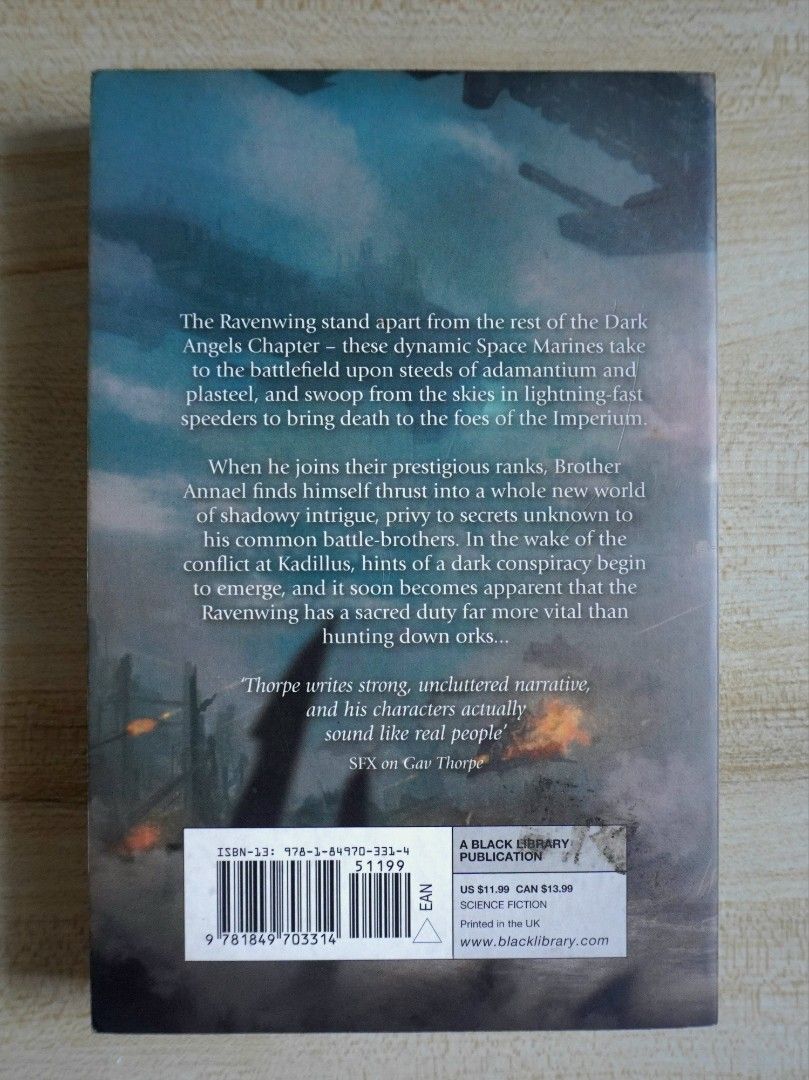 Ravenwing by Gav Thorpe (Category: Storybooks) located in Bacoor. Submitted by sofymc (Listing ID 1404502699, Image 2). Description: ⚔️ Book 1 from The Legacy of Caliban Trilogy ⚔️ A Warhammer 40,000 Novel ❕In good condition, w/ tanning on pages only.
