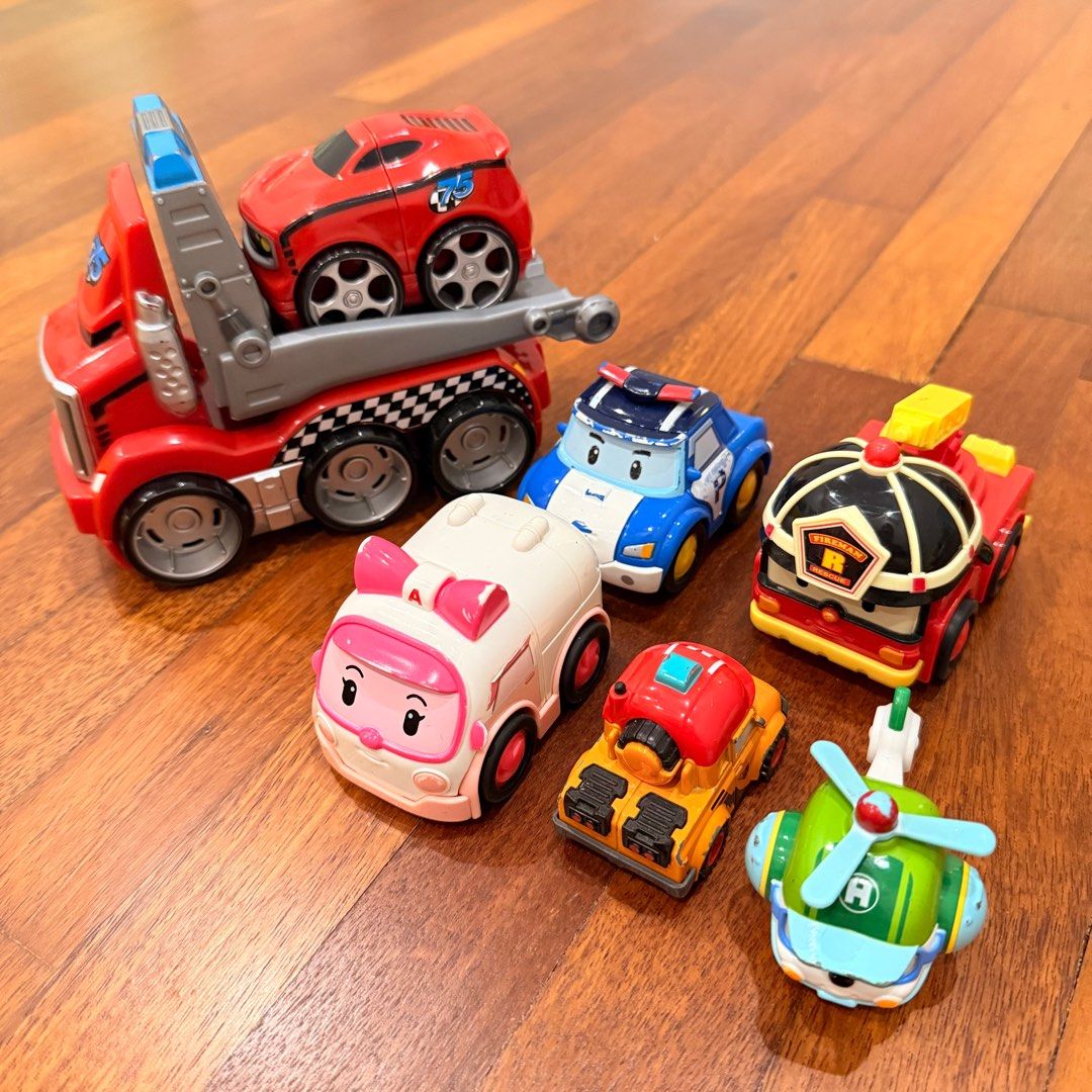 Robocar Poli Toy Cars Set, Hobbies & Toys, Toys & Games on Carousell