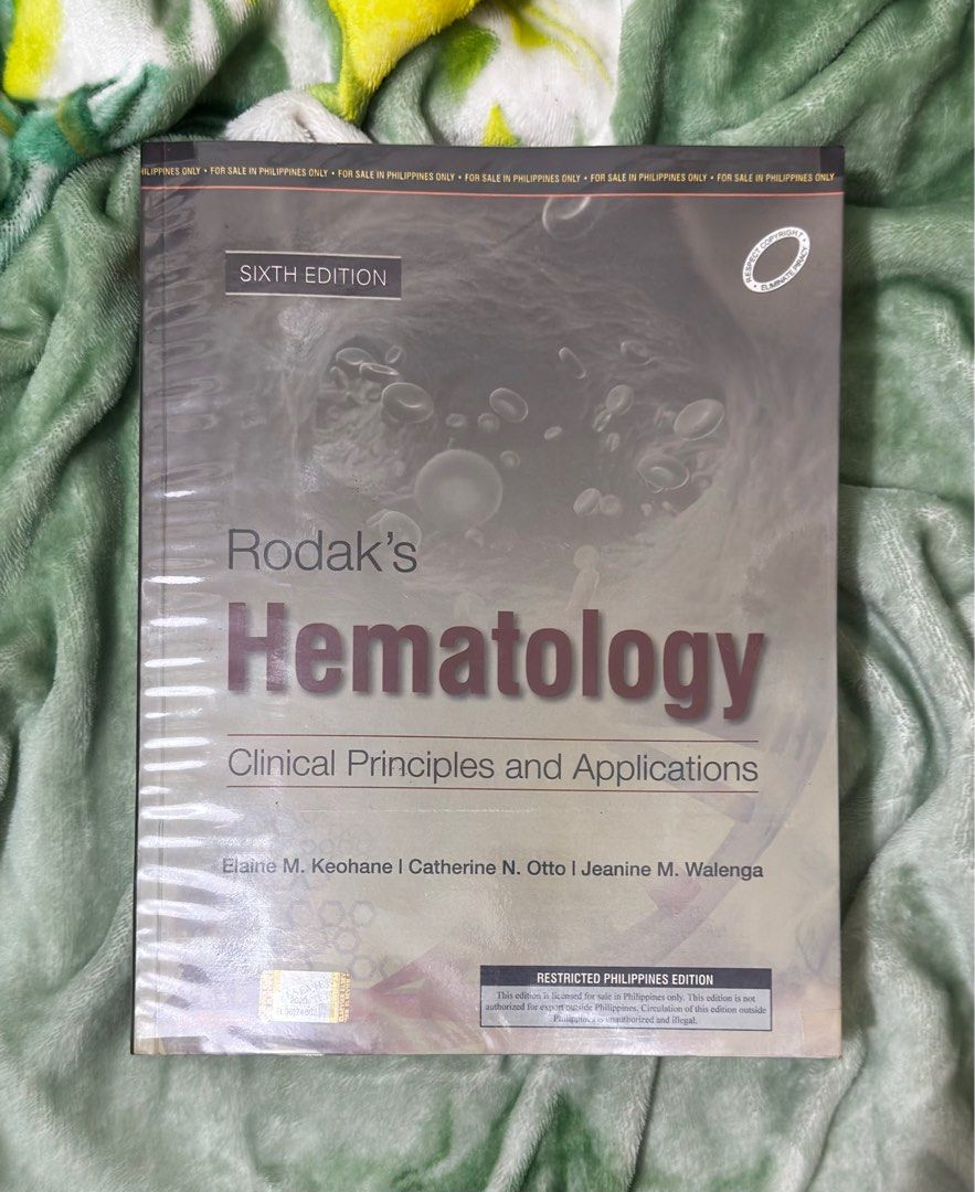 Rodak's Hematology 6th Edition (Category: Textbooks) located in Quezon City. Submitted by eli.maiht (Listing ID 1404514485, Image 1). Description: ✨Decluttering Brand New & Preloved Items✨ Rodak's Hematology 6th Edition 📍 Near Welcome Rotonda, Quezon City 💳 GCash / Maya / BPI 🎨 Note: Colors may vary due to lighting 📦 Delivery: To be booked and paid by the buyer Feel free to scroll through my listings and send a message for inquiries! 🛍️😊.