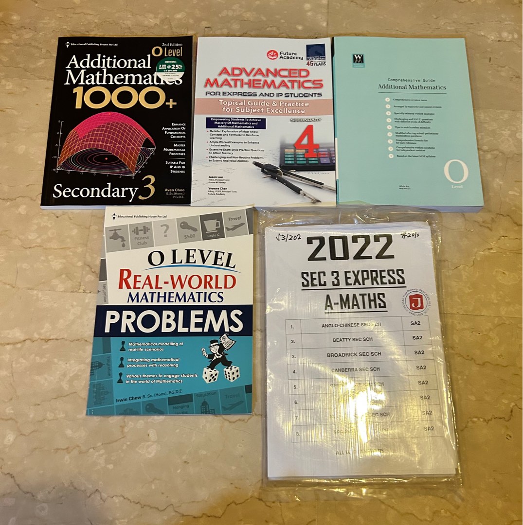 sec 3 sec 4 o level mathematics and additional mathematics books and ...