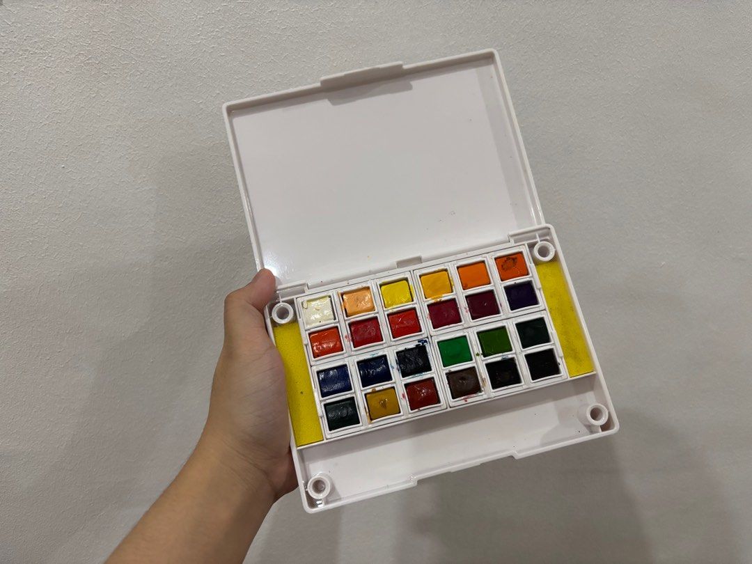 Superior 24 Colors Watercolor Set (Category: Stationery & School Supplies) located in Manila. Submitted by two_munch (Listing ID 1404422422, Image 3). Description: 420 + sf Used only once for swatches RFS: I have another watercolor set, i barely paint (too busy) + need funds for school:( .