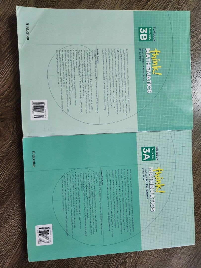 Think! Mathematics Secondary 3A & 3B Textbook, Everything Else on Carousell