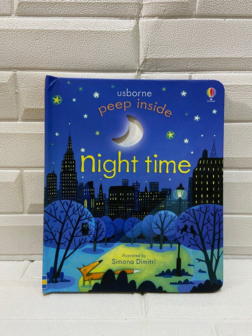 Usborne Peep Inside Night Time Book (Category: Children's Books) located in Caloocan City. Submitted by dmbooknook (Listing ID 1404433619, Image 1). Description: - Very good used condition - Complete flaps, 1 flap was taped - Interactive board book - Lift-the-flap book Usborne "Peep Inside Night Time" book is perfect for young readers. It features interactive peek-through pages that reveal scenes of the night, including bats, owls, and foxes. The