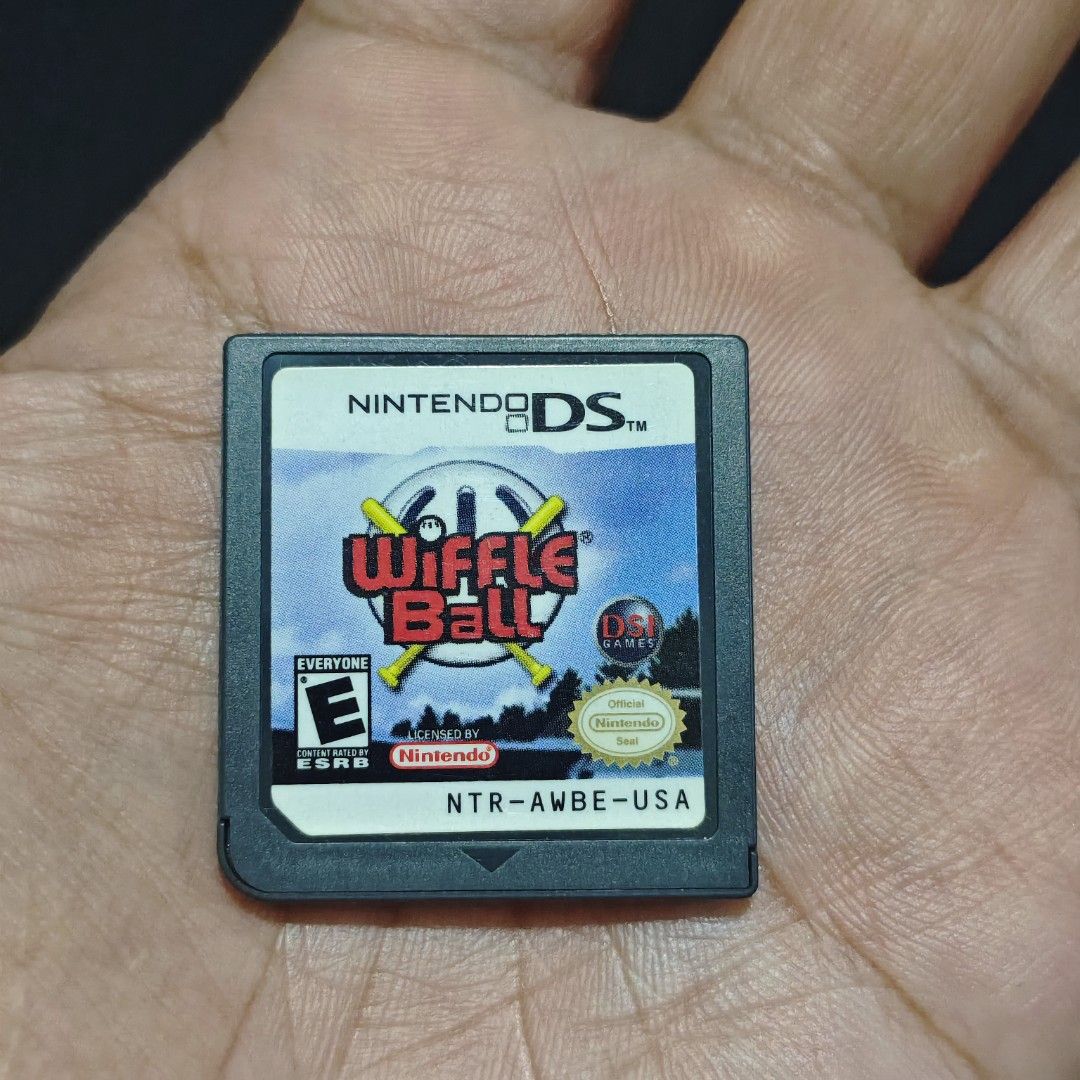 Wiffle Ball DS Game Authentic (Category: Nintendo) located in Quezon City. Submitted by shopme_gadget30 (Listing ID 1404544866, Image 1). Description: kindly read the details first for sale fixed price good Condition tested and working game card only compatible to Nintendo 3DS/ 2DS /DS usa region authentic/ Original Shoopppppeee —,✅ can check out pm for the linnnkkk (If shoopppee check out, price is higher by 20% because of shooppppeee deduction 