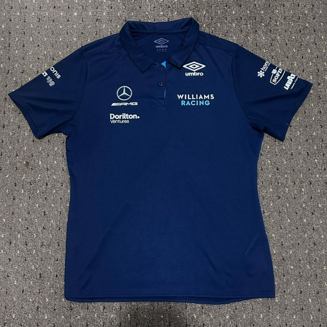 Williams Racing 2022 Formula One Team Polo Umbro F1 Mercedes, Fesyen ...