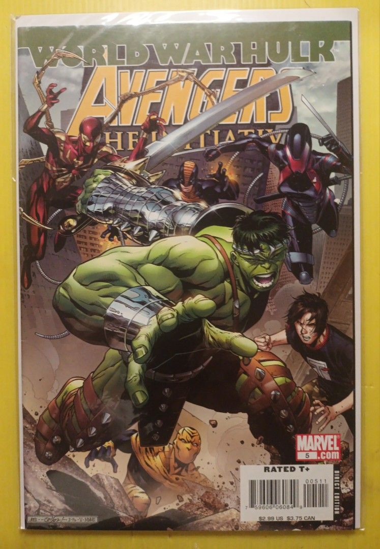 World War Hulk Tie-in Comic Books (Category: Comics & Manga) located in Marikina City. Submitted by ferdzramos3691 (Listing ID 1404445368, Image 2). Description: Selling some World War Hulk Tie-in Comic Books for P 120.00 each piece or P 400.00 for the whole set ● Avengers: The Initiative #4 - "Green Zone", Part 1 of the Avengers: The Initiative tie-in to the World War Hulk Storyline Event, written by Dan Slott, illustrated and inked by Stefano C