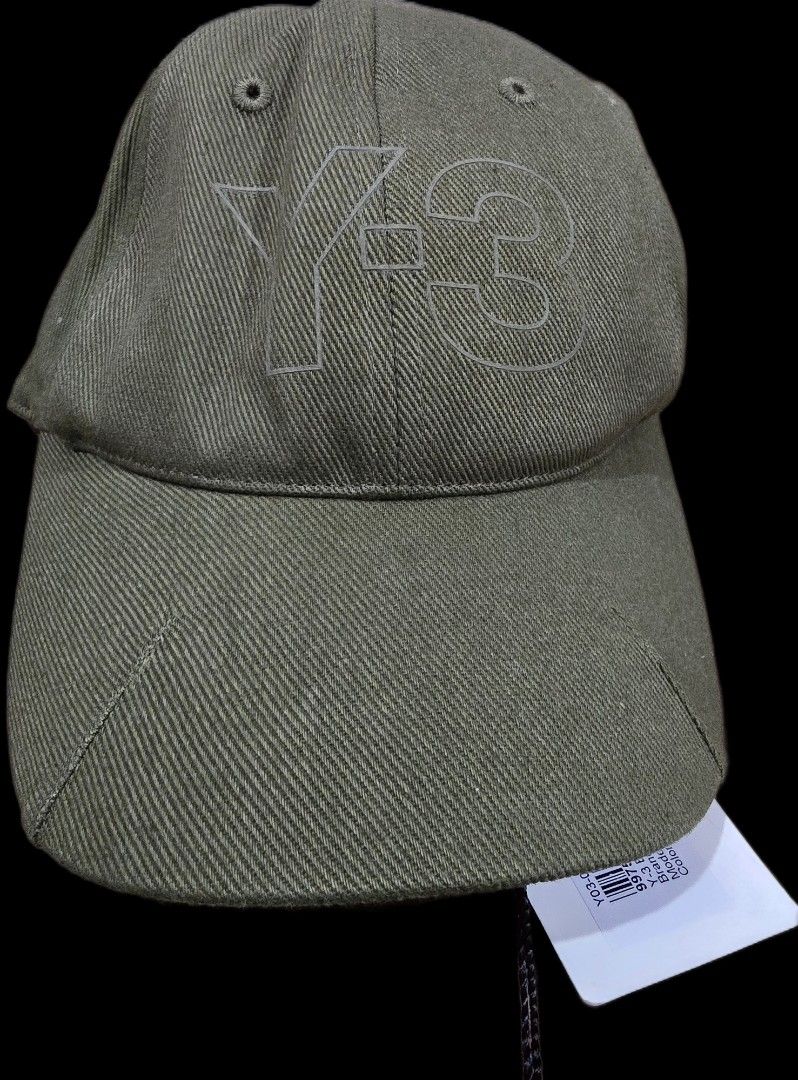 Y-3 Baseball Cap Olive - Medium (Category: Caps & Hats) located in Quezon City. Submitted by balnbas (Listing ID 1404473071, Image 1). Description: Authentic Y-3 baseball cap in olive green. Features the Y-3 logo on the front. payment through Gcash or BPI transfer. .