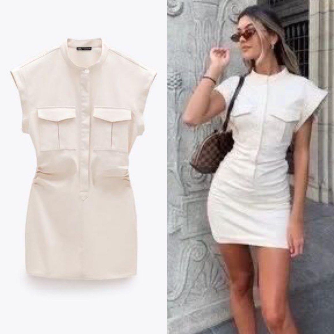 Zara Cream Denim Dress (Category: Dresses) located in Makati City. Submitted by kobewobee (Listing ID 1404388664, Image 1). Description: .