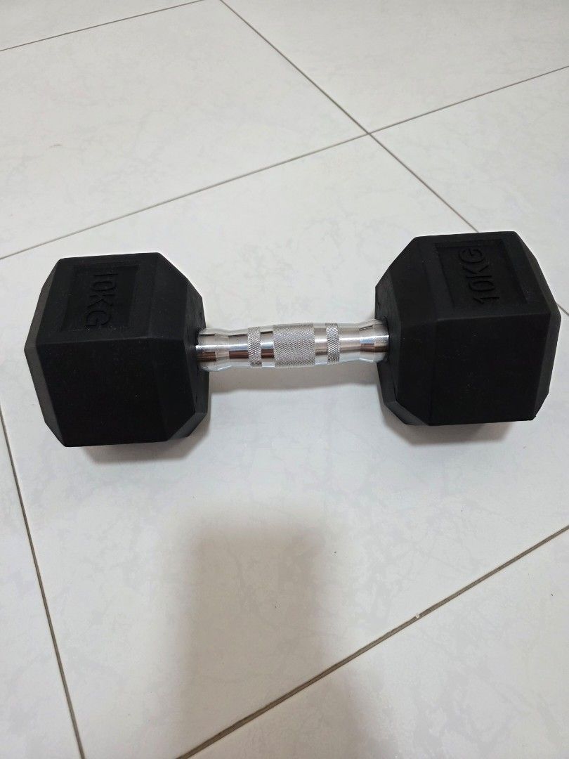 10KG Hex Dumbbell, Sports Equipment, Exercise & Fitness, Weights ...
