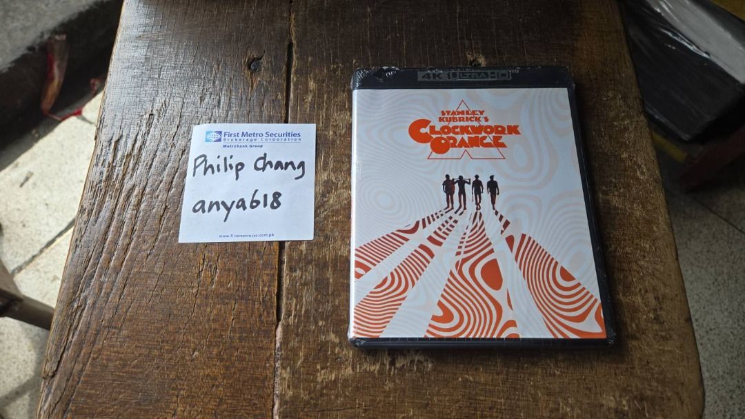 A Clockwork Orange (4K Ultra HD + Blu-ray) (Category: Storybooks) located in Pasay City. Submitted by anya618 (Listing ID 1404704074, Image 1). Description: FOR SALE ONLY NO SWAP brand new sealed ORIGINAL from US can ship thru lalamove/grab at buyer's expense i ONLY accept gcash, metrobank and bpi payments PAYMENT UPON PICKUP ONLY (NO COD) posted at carousel and f-b marketplace.