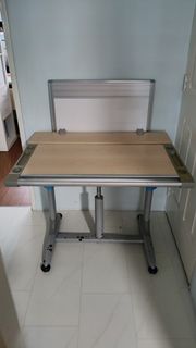 Adjustable Height Study Table with Wheels, Furniture & Home Living ...