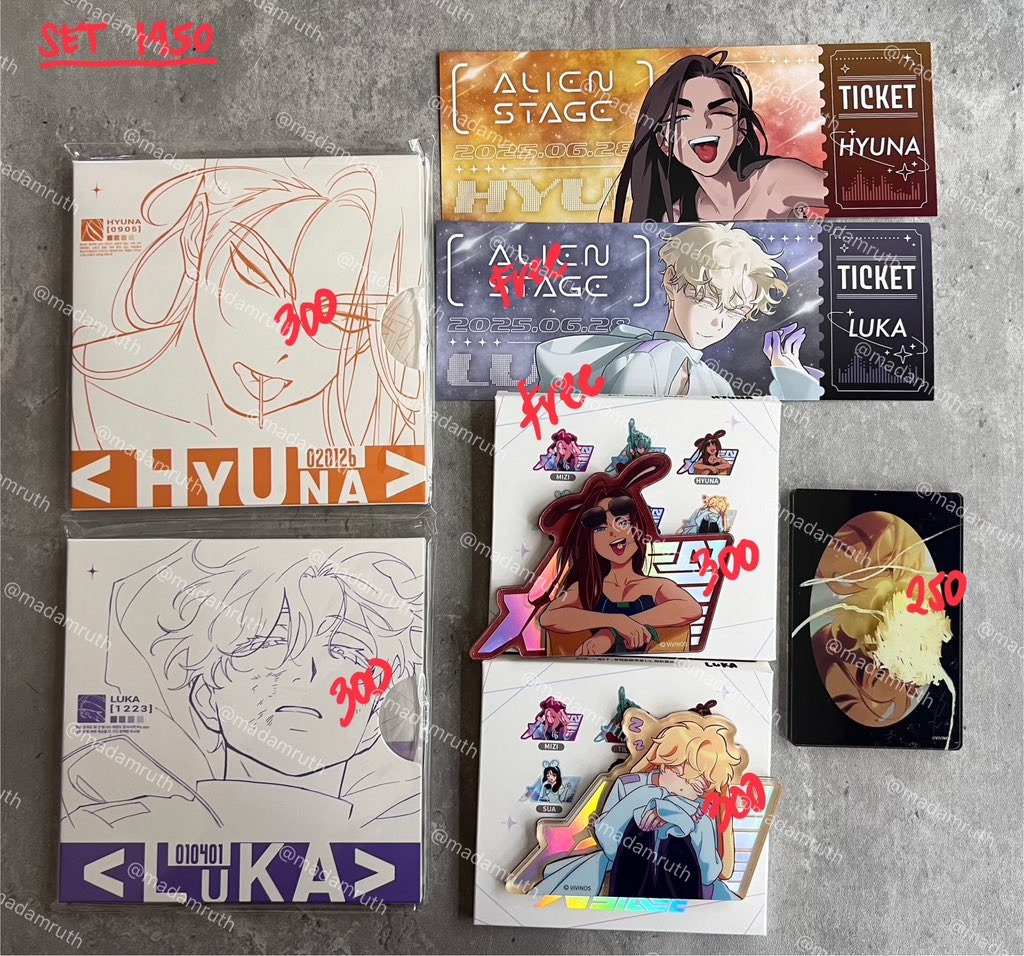 Alien Stage ALNST Hyuna Luka Set 1 - Sold as set only Hyuluka Luhyu ...