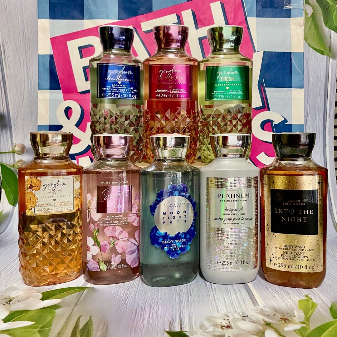 Bath & Body Works Body Wash Assorted Scents (Category: Bath) located in Las Pinas. Submitted by busycat101 (Listing ID 1404658879, Image 2). Description: Guaranteed original from US and CA. Price range from 400 to 550. Paper bag available for 50pesos only.