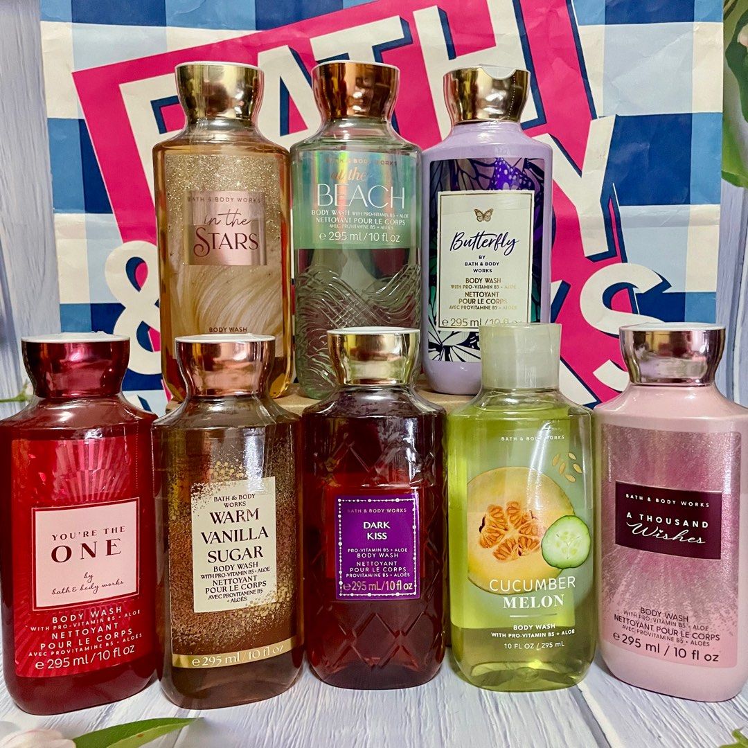 Bath & Body Works Body Wash Assorted Scents (Category: Bath) located in Las Pinas. Submitted by busycat101 (Listing ID 1404658879, Image 3). Description: Guaranteed original from US and CA. Price range from 400 to 550. Paper bag available for 50pesos only.