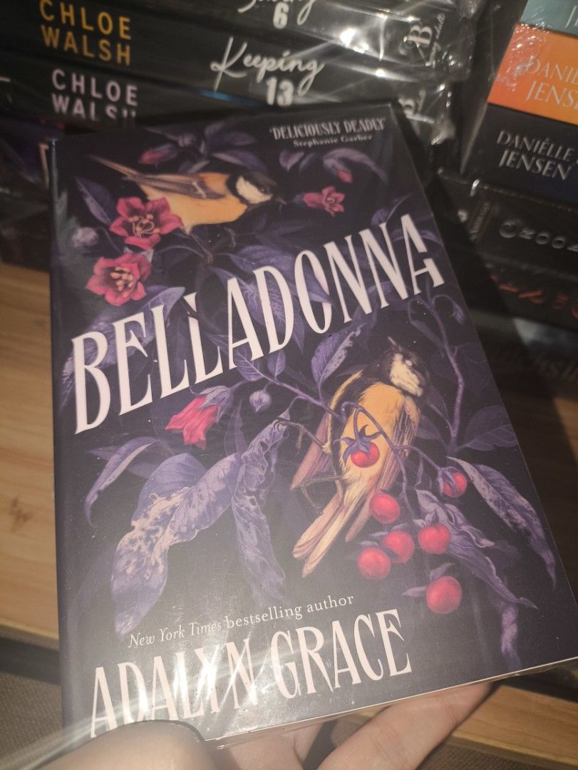 Belladonna by Adalyn Grace (Category: Storybooks) located in Vigan. Submitted by jascurated4u (Listing ID 1404601957, Image 1). Description: - Belladonna by Adalyn Grace - New York Times Bestseller - Stunning cover design featuring a bird and floral motif - Author's name clearly visible.