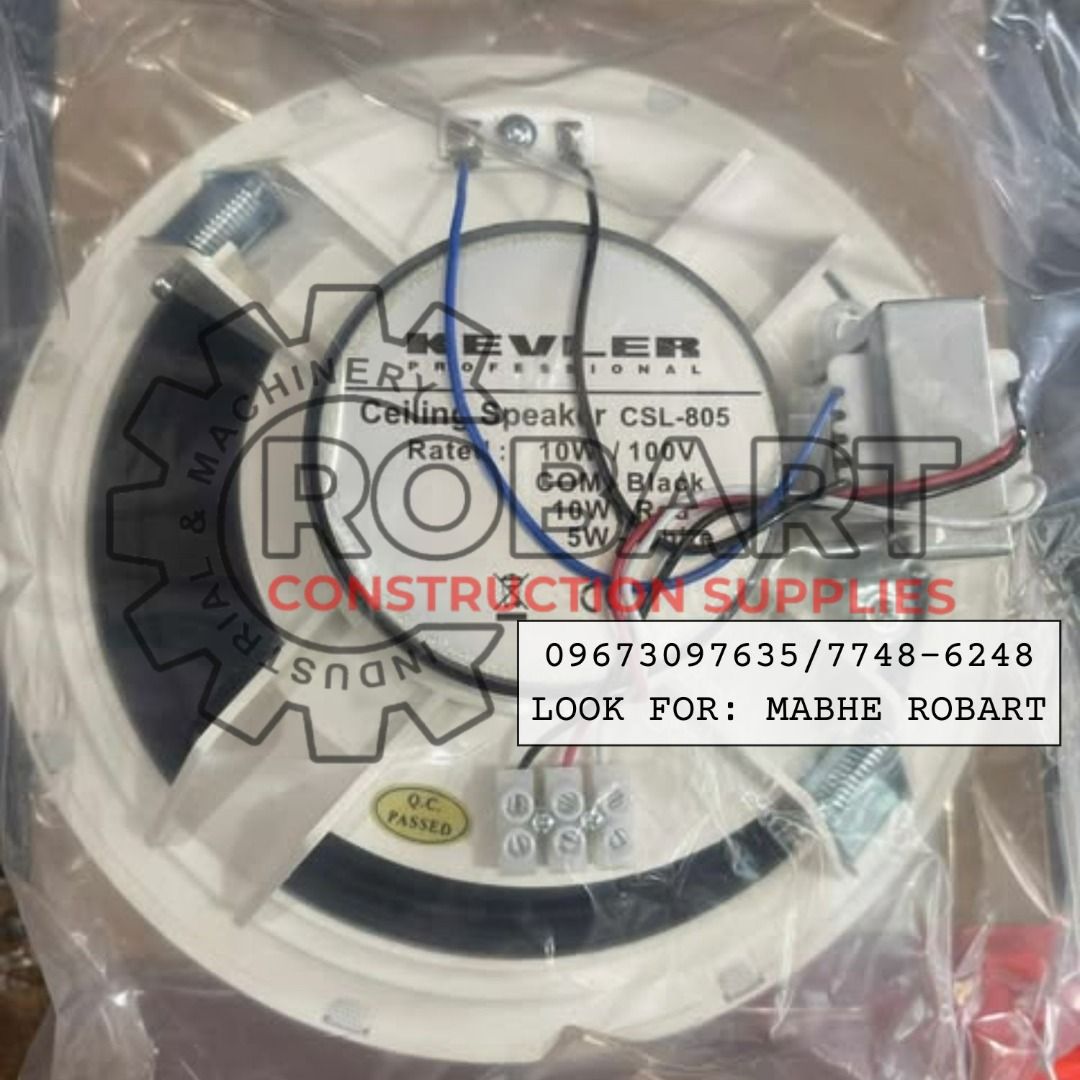 Ceiling Speaker (Category: Cleaning Tools & Supplies) located in Caloocan City. Submitted by robartmari68459 (Listing ID 1404651572, Image 1). Description: Ceiling Speaker Brand: Kevler Model: CSL-805 𝚁𝙾𝙱𝙰𝚁𝚃 𝙲𝙾𝙽𝚂𝚃𝚁𝚄𝙲𝚃𝙸𝙾𝙽 𝚂𝚄𝙿𝙿𝙻𝙸𝙴𝚂 𝙾𝚏𝚏𝚒𝚌𝚎 𝙰𝚍𝚍𝚛𝚎𝚜𝚜: 𝟷𝟺𝟶𝟻 𝚈𝚞𝚜𝚎𝚌𝚘 𝚂𝚝. 𝚂𝚝𝚊 𝙲𝚛𝚞𝚣 𝙼𝚊𝚗𝚒𝚕𝚊 𝚂𝙴𝙽𝙳 𝚄𝚂 𝙼𝙴𝚂𝚂𝙰𝙶𝙴 𝙵𝙾𝚁 𝙸𝙽𝚀𝚄𝙸𝚁𝙸𝙴𝚂 𝙶𝚕𝚋𝚎 - (𝟶𝟿𝟼𝟽𝟹𝟶𝟿𝟽𝟼𝟹𝟻) 𝚅𝚒𝚋𝚛 - (𝟶𝟿�