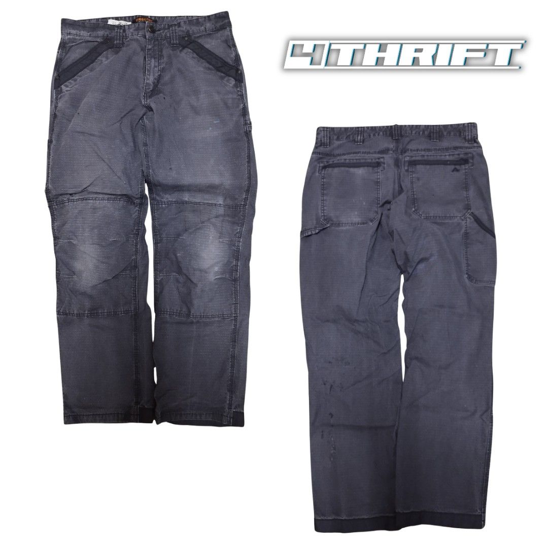 Double Knee Carpenter Pants (Category: Trousers) located in Ramon. Submitted by thefourthrift (Listing ID 1404640467, Image 1). Description: Gray Ridgecut Toughwear pants Issues: (Workwear) -Fading -Glue Stain -Stain -Pinhole Dimes: 38x42x9 300 Pesos PM FOR NEGOTIATIONS! .