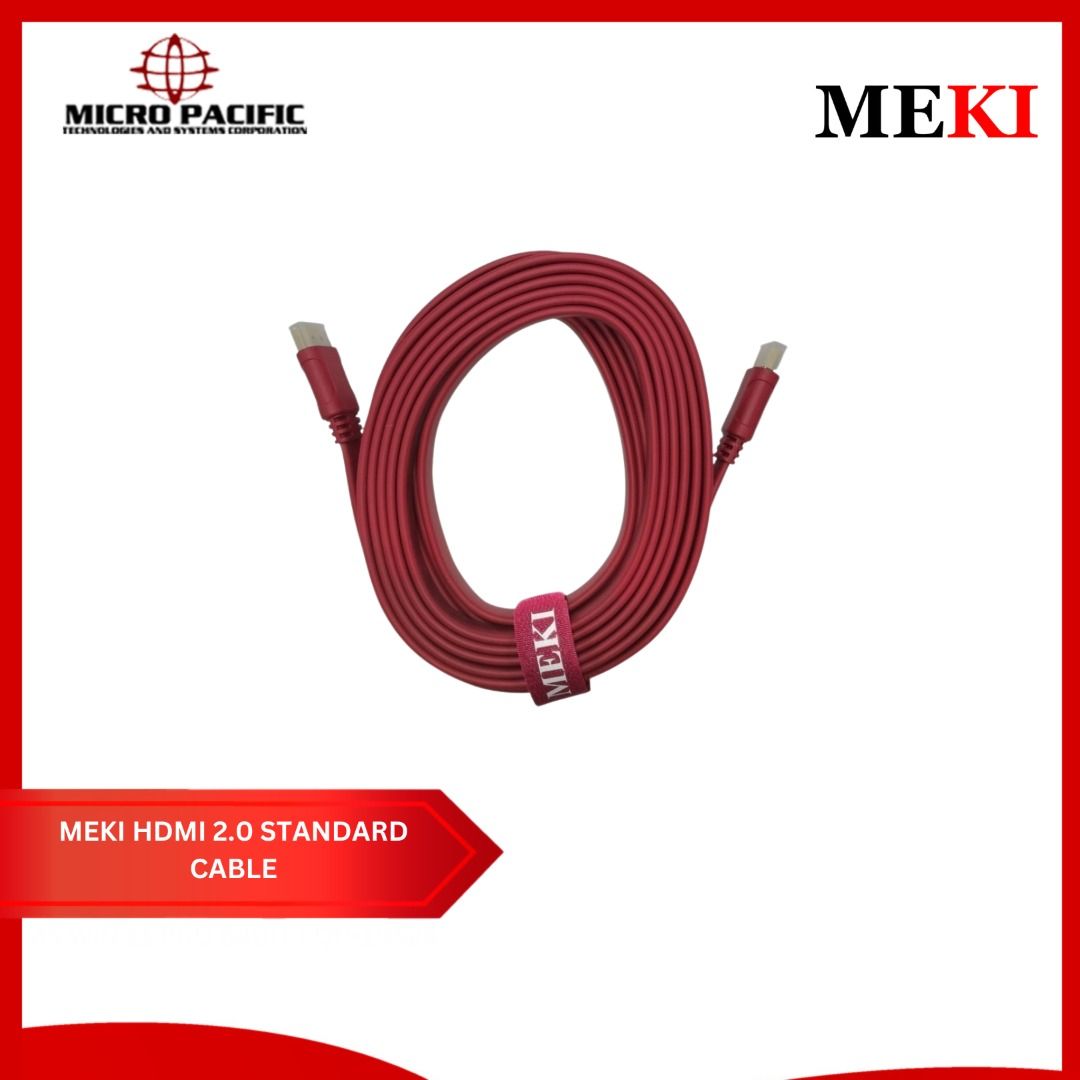 EKI High-Speed HDMI 2.0 Cable (Category: Cables & Adaptors) located in Makati City. Submitted by micro_pacific (Listing ID 1399267137, Image 1). Description: High-speed HDMI cable with ethernet Up to 4K resolution EMI shielding 24K gold plated connectors High-quality aluminium shell Protective nylon cable covering the whole cable Bandwidth of 18gbps HDMI certified Flat belt cable for better cable management.