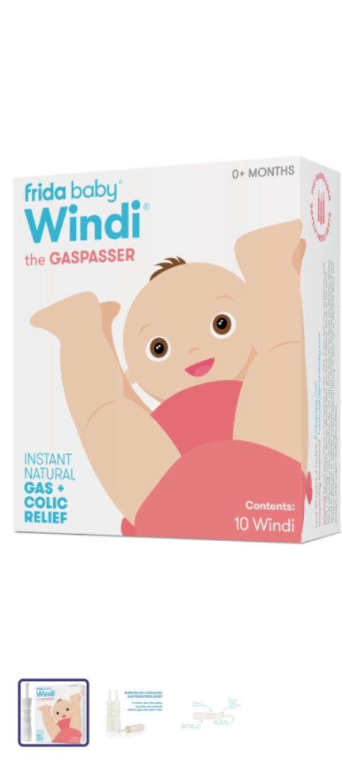 Frida Baby Windi Gas Passer (Category: Bathtub & Bath Accessories) located in Bulacan. Submitted by kaitlyn16142 (Listing ID 1404663189, Image 1). Description: 7pcs left in box A natural solution for colic and gas, the Windi works instantly and does not require ingestion of any drops or medication. The Windi is a single-use tube that helps babies get rid of excess gas. Designed to be safe and effective, the Windi cannot harm your baby if used as 