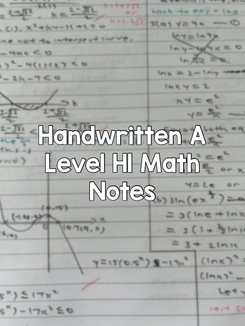 H1 Math Notes Handwritten A Level H1 Mathematics Notes, Hobbies & Toys, Books ...