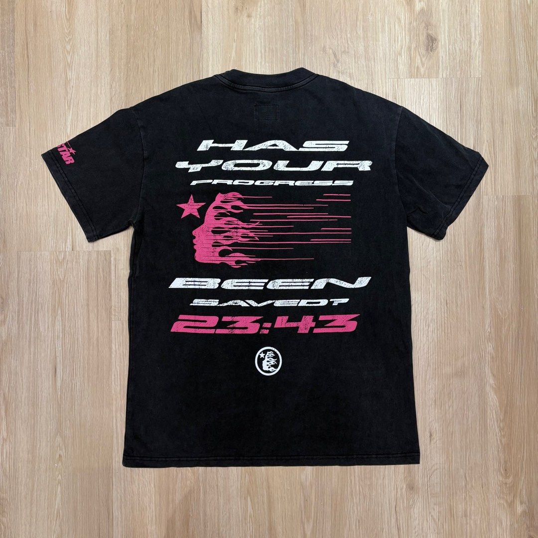 Hell Star 23:43 Tshirt (Category: Tshirts & Polo Shirts) located in Kuala Lumpur. Submitted by usedbackdoor (Listing ID 1404698708, Image 3). Description: 🔥Hell Star 23:43 Tshirt🔥 📦 Ships within 24 hours | COD Available ⸻ 🛒 Product Info 🔹Product : Hell Star 23:43 Tshirt 🔹 Condition : 9/10 🔹 Size (Flat Lay) : (S) Pit 22” | Length 29” ⚠️ Please check photos for defects before buying ⸻ 🚚 Shipping 📮 RM5 (West MY) | RM10 (East MY) ⸻ 📌 More I