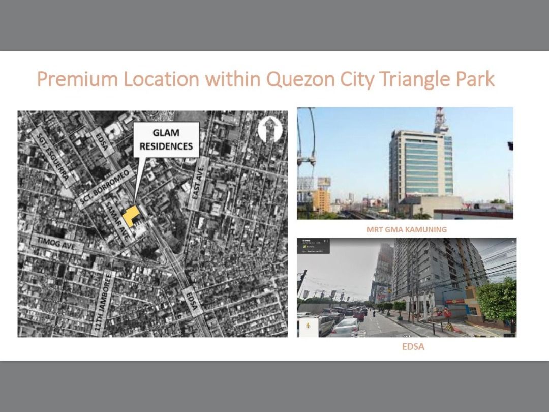 High Potential, Prime Location — SMDC GLAM Residences (Category: Apartments & Condos) located in Pasay City. Submitted by smdcrenttoowncondo (Listing ID 1404714623, Image 3). Description: 🚨 20% OFF PROMO – No downpayment required! 🚨 🏙️ SMDC GLAM RESIDENCES – The Heart of Quezon City! ❤️ 🏢 Across MRT Kamuning Station 📍 Beside GMA Network Live in the center of it all with modern, high-rise living that blends urban convenience and suburban comf
