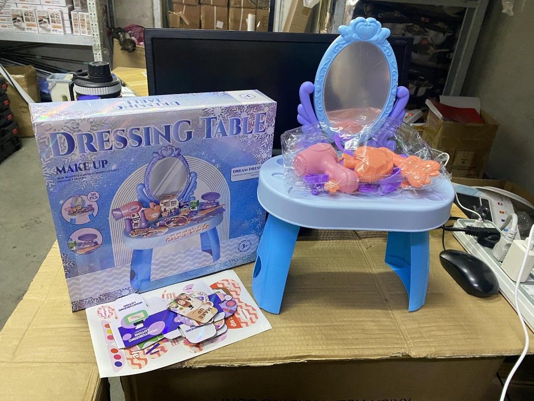 Pretend Dressing Makeup & Beauty Play Table Learning Playset (Category: Kids Toys) located in Manila. Submitted by yzlshop (Listing ID 1404692136, Image 1). Description: Brand new / COD Same day delivery via Lalamove Location: Manila Pm for inquiries. Thank you!.