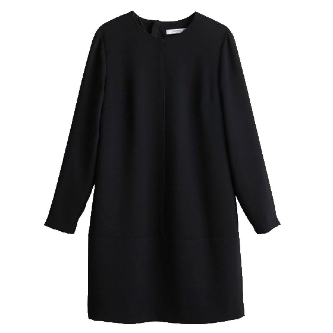 Mango Decorative Seam Dress - Black (Category: Dresses) located in Pasig City. Submitted by melaniesn (Listing ID 1404719112, Image 1). Description: - Mango black dress - Decorative seam detail - Round neckline - Long sleeves - Button closure at back - Lined - Size: International L - Made in Vietnam.
