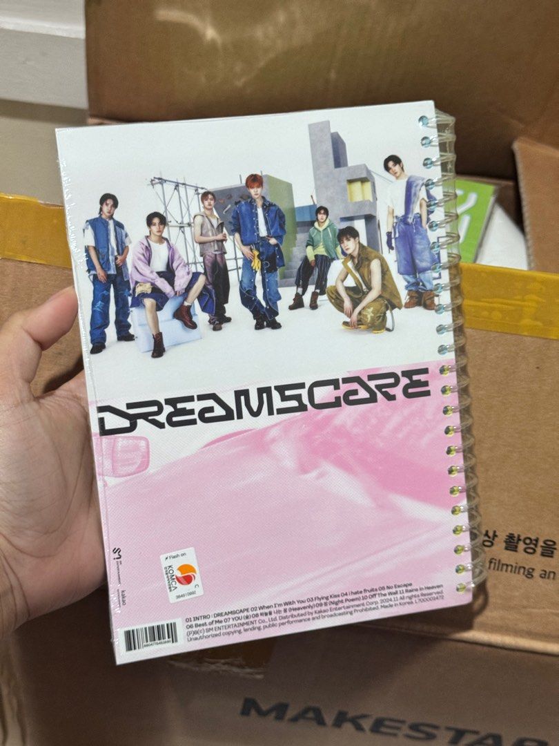 NCT Dream Dreamscape Album Sealed (Category: K-Wave Merchandise) located in Mandaluyong City. Submitted by declutteringbeez (Listing ID 1404726695, Image 2). Description: - Brand new and onhand - Still sealed with photocard - Every purchase comes with free official photocard - Trying to get rid of fansign albums Dreamscape and Construct version available. Lots of stocks!.