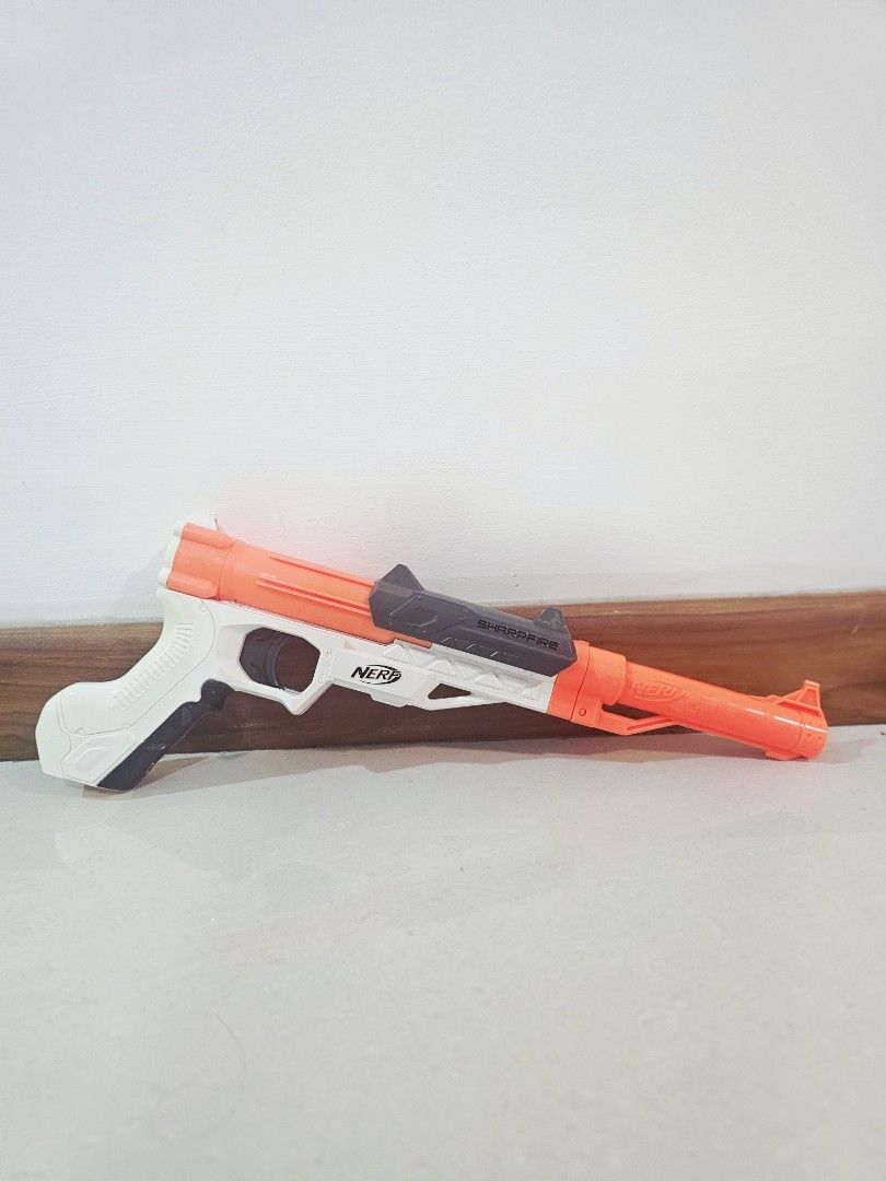 Nerf SharpFire Blaster (Category: Action & Battle Toys) located in Singapore. Submitted by junyidummit (Listing ID 1404727707, Image 4). Description: 🔫 Nerf SharpFire Blaster – Good Condition! Selling my Nerf N-Strike SharpFire blaster. Condition: 8/10, fully working, no jams. Includes: Blaster only (no darts). Features: • Converts between pistol, holster, and stock mode • Slim, lightweight, easy to carry • Great for casual play or kids Perfect 