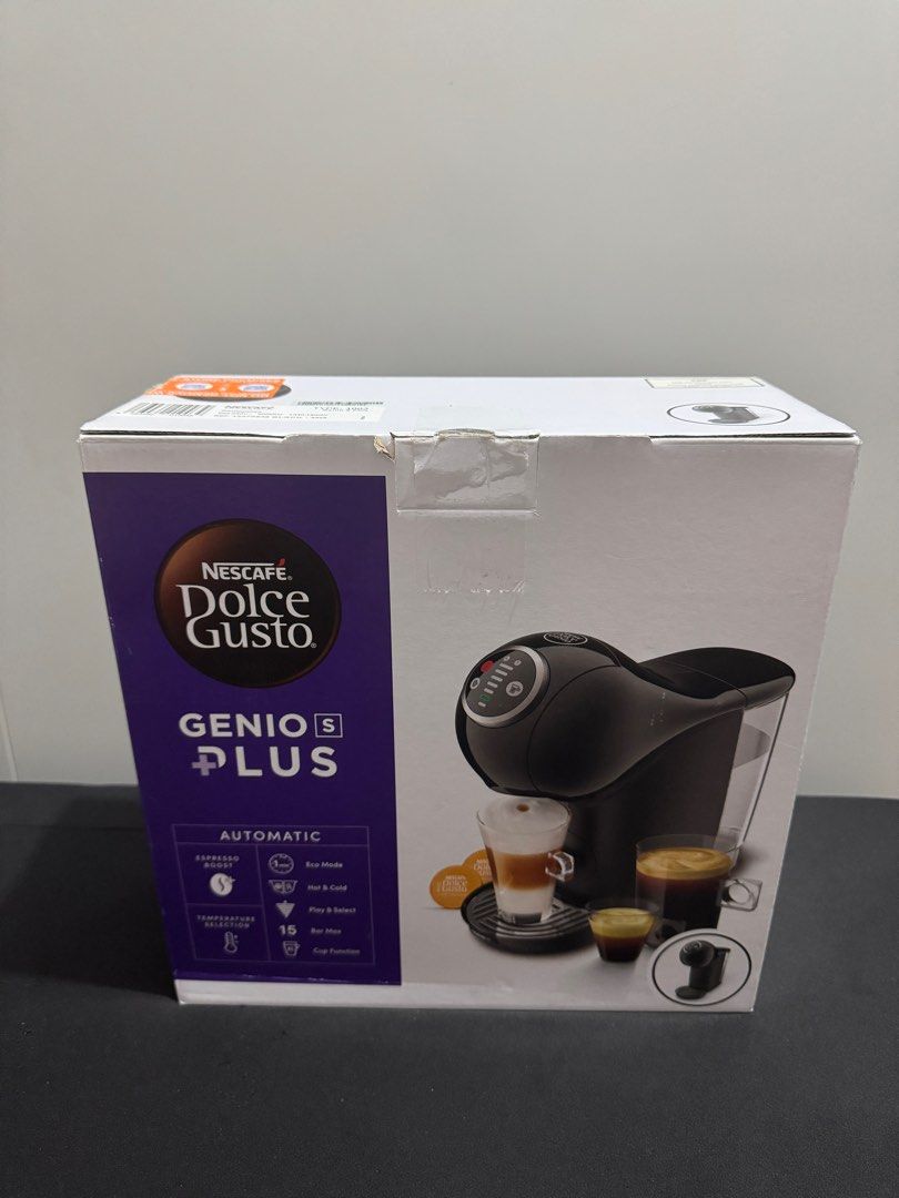 Nescafe Dolce Gusto Genio S Plus Coffee Machine (Category: Coffee Machines & Makers) located in Manila. Submitted by prlvdbyl (Listing ID 1404620862, Image 1). Description: BRAND NEW never been opened Black.