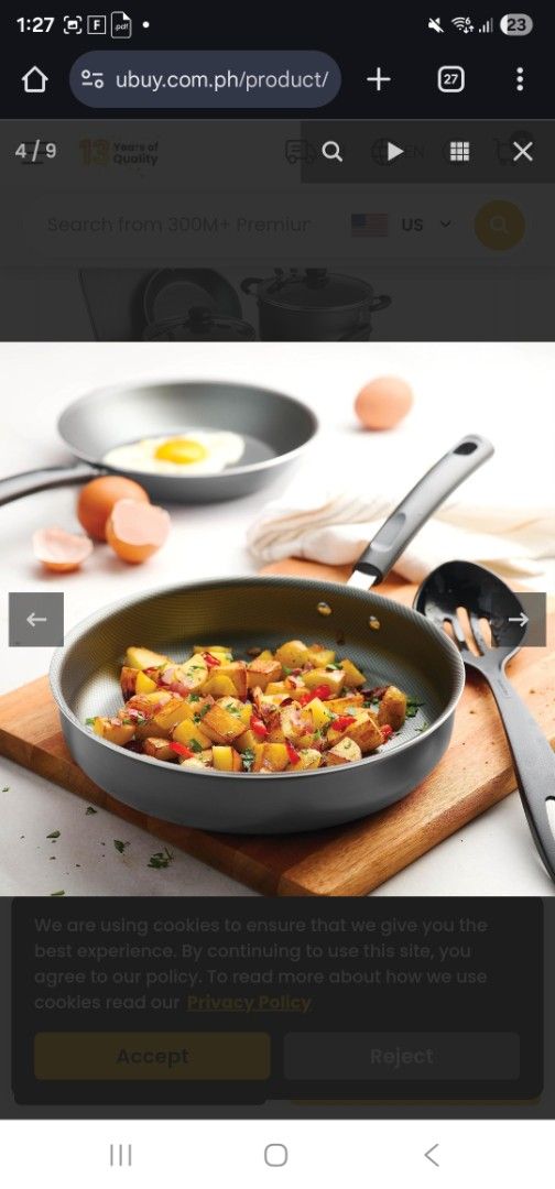 No Box Tramontina Cookware Set with Nonstick Interior (Category: Cookware & Accessories) located in Manila. Submitted by kpayum (Listing ID 1404758485, Image 3). Description: -NO BOX Tramontina Cookware Set 18pcs - made in Brazil - bought in USA -below SRP - Complete cookware set with pots, pans, and utensils. - Nonstick interior for easy cooking and cleaning. - Stay-cool handles for safe handling. - Shatter-resistant tempered glass lids. - Inclu