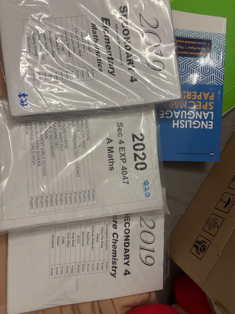 O level Secondary 4 Exam Papers; Chemistry, Additional Math (Amath ...