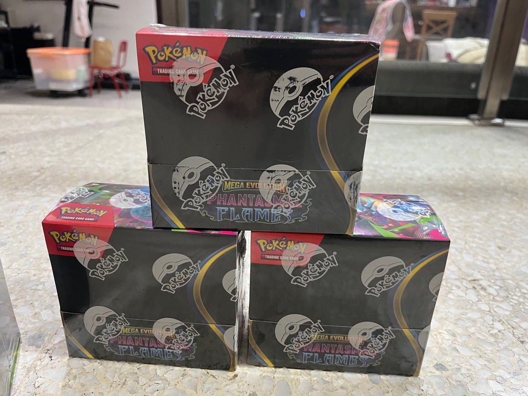 Card List Pokmon Phantasmal Flames (ME02) Booster Box - Factory Sealed,  Japanese Size, English Language Factory Sealed Booster Box 2022