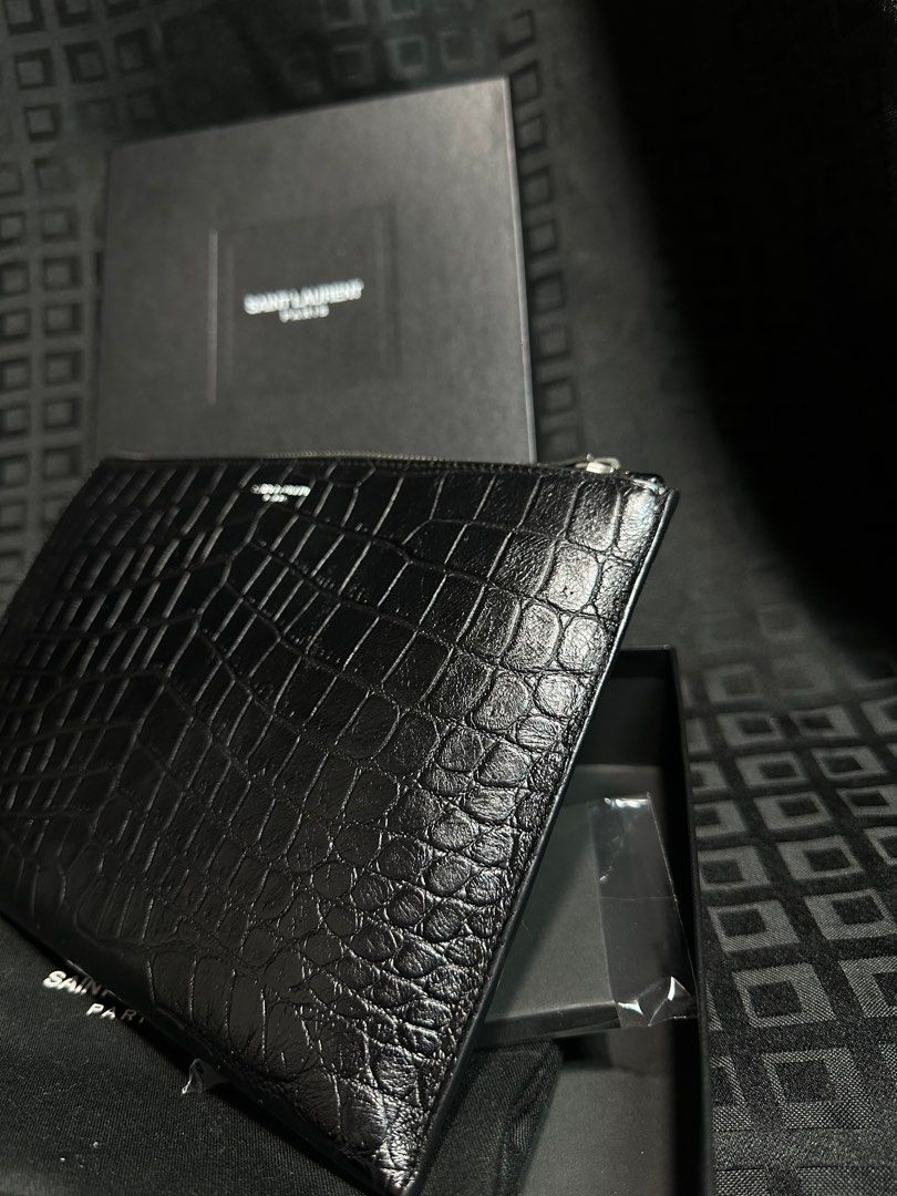 saint laurent crocodile clutch bag (Category: Luxury Bags & Wallets) located in Atok. Submitted by fullroom.dgs (Listing ID 1404717968, Image 3). Description: * Saint laurent crocodile clutch bag rank sa authentic 18,880 php + shipping fee Location: Baguio city ph DM me for more questions!.
