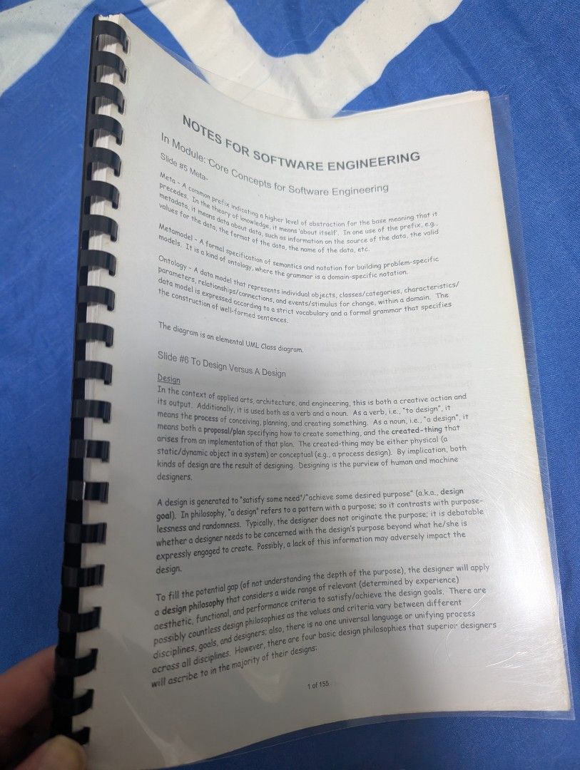Software Engineering Notes (Category: Textbooks) located in Singapore. Submitted by sgcity56 (Listing ID 1404757338, Image 2). Description: chat with me .