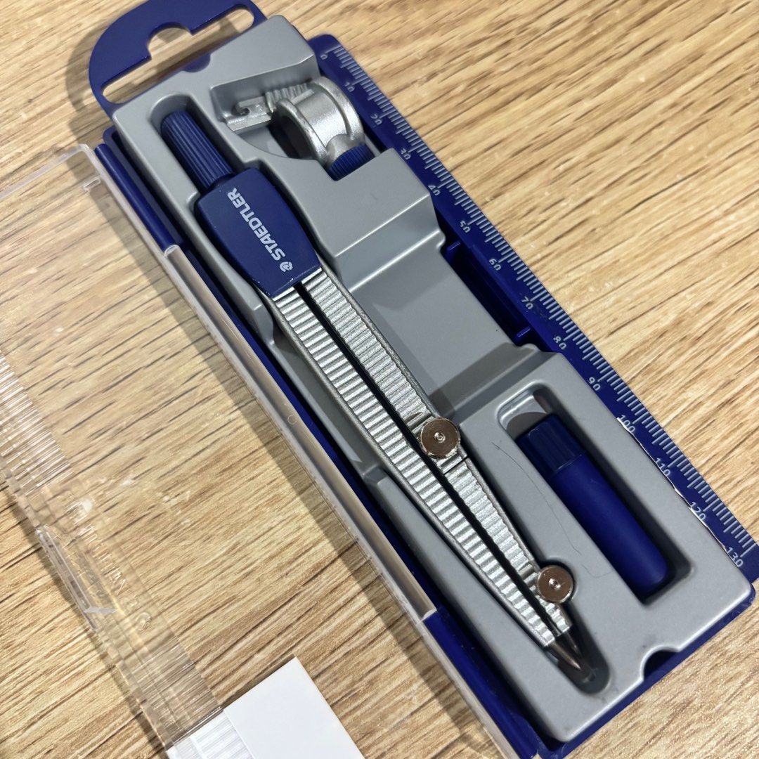 Staedtler Noris Metal Compass (Category: Stationery & School Supplies) located in Bulacan. Submitted by onlyseanli (Listing ID 1404730753, Image 3). Description: Staedtler Noris School Metal Compass 550 𓋰 never been used 𓋰 if bought together with staedtler triangles, can give all for ₱380 + sf 💵: GCash/BPI 🚚: J&T (shipping fee care of buyer).