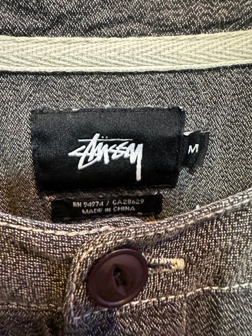 Stussy Long sleeve mandarin collar (Category: Tshirts & Polo Shirts ) located in Pasig City. Submitted by worn2wice (Listing ID 1404639022, Image 3). Description: Size medium Width 22 Length 27.5 Excellent condition.