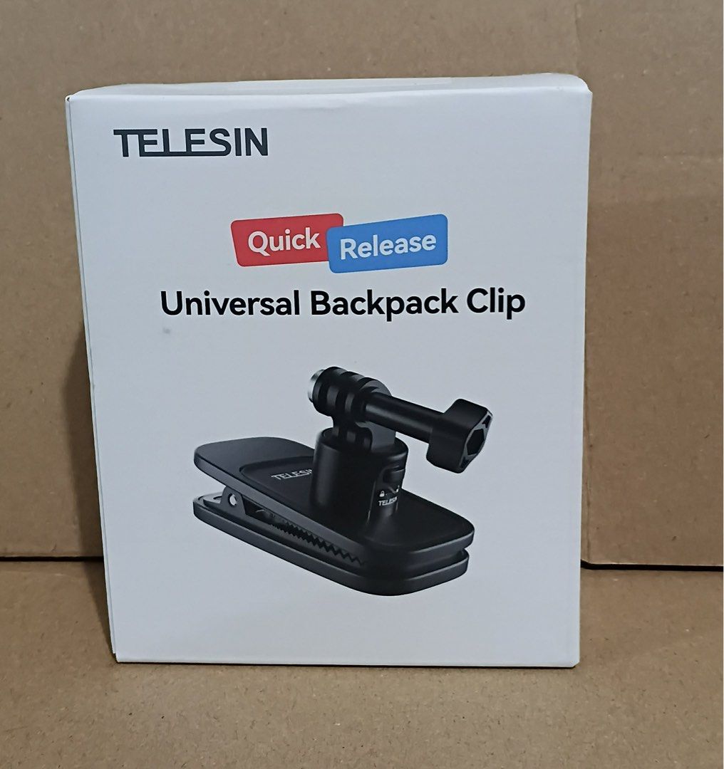 Telesin Quick-Release Universal Backpack Clip Joint Mount for Action Cameras (Category: Mounts & Holders) located in Manila. Submitted by mxrx_ (Listing ID 1404678555, Image 3). Description: .