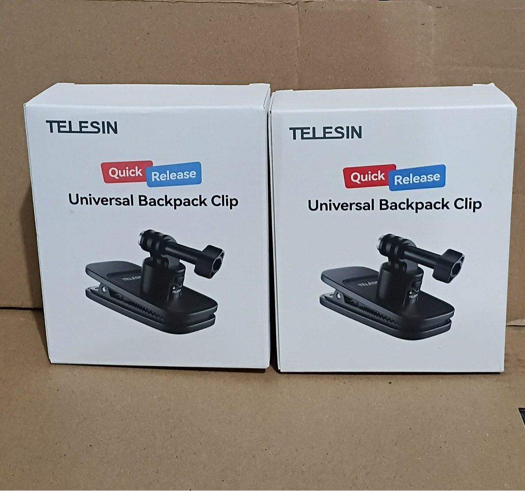 Telesin Quick-Release Universal Backpack Clip Joint Mount for Action Cameras (Category: Mounts & Holders) located in Manila. Submitted by mxrx_ (Listing ID 1404678555, Image 1). Description: .