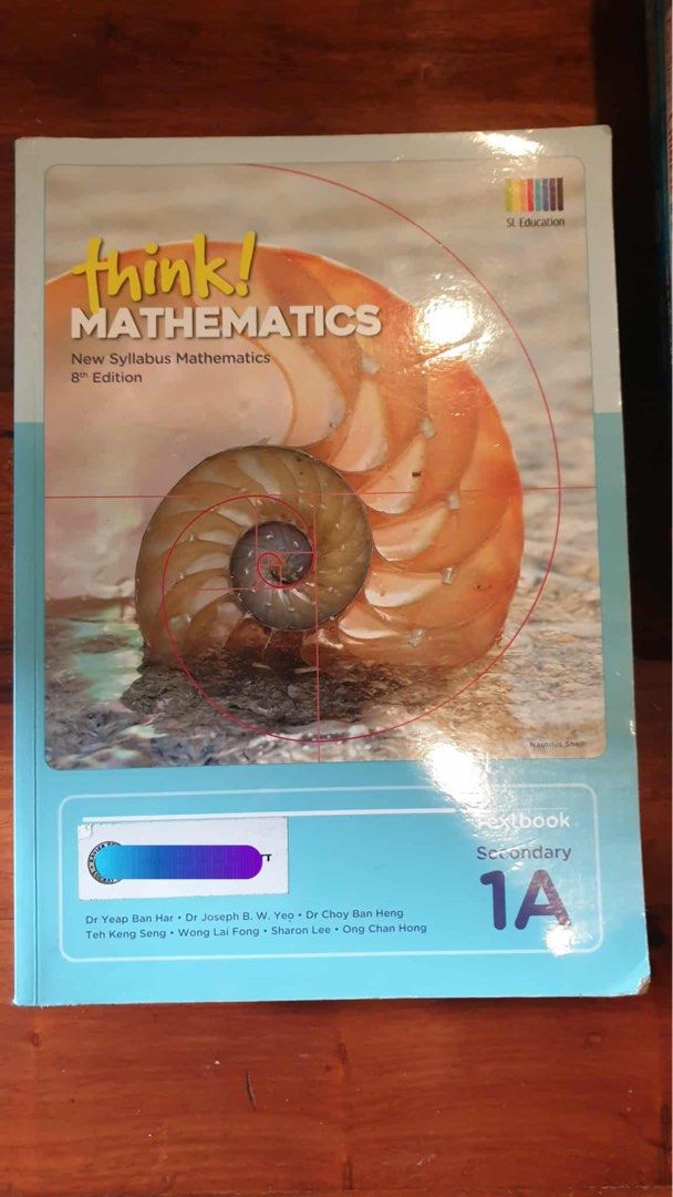 Think! Mathematics Textbook Secondary 1A/1B (Category: Textbooks) located in Mandaluyong City. Submitted by abbottworks (Listing ID 1404614941, Image 1). Description: .