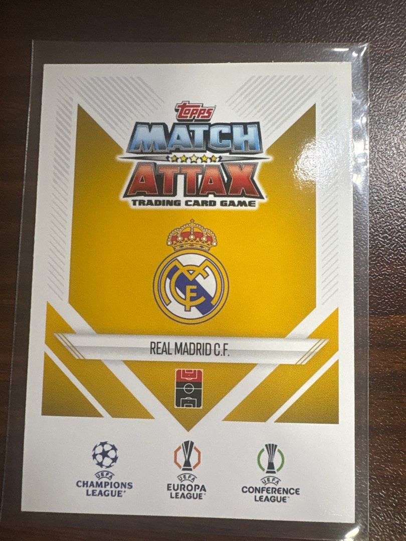 Topps Match Attax Kylian Mbappe Real Madrid 2024/2025 #134 (Category: Raw Cards) located in Singapore. Submitted by lollel1234 (Listing ID 1404711769, Image 1). Description: Kylian Mbappe Real Madrid card from Topps Match Attax Ideal for football card collectors sleeve provided with card.