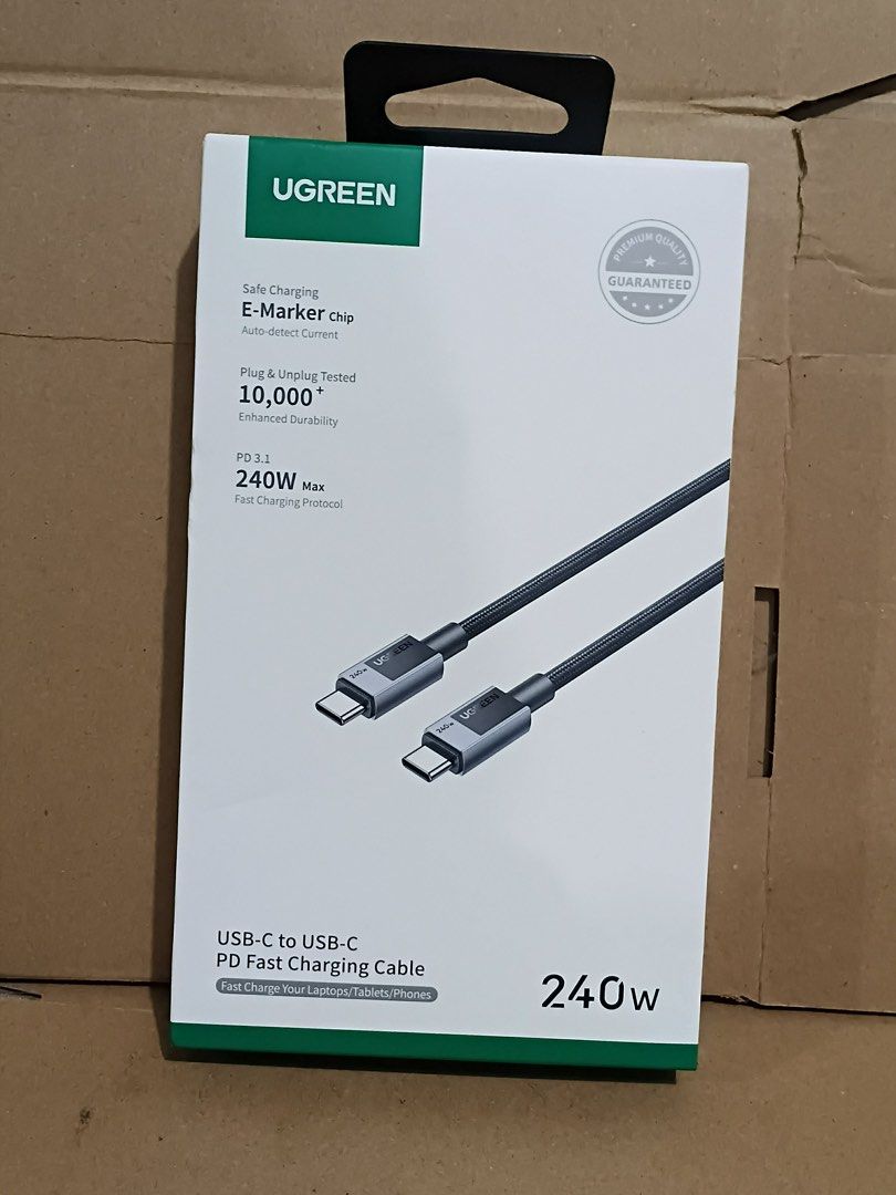 UGREEN Type C to Type C Cable 240W (1 meter/2meters) (Category: Chargers & Cables) located in Manila. Submitted by mxrx_ (Listing ID 1404682296, Image 1). Description: .