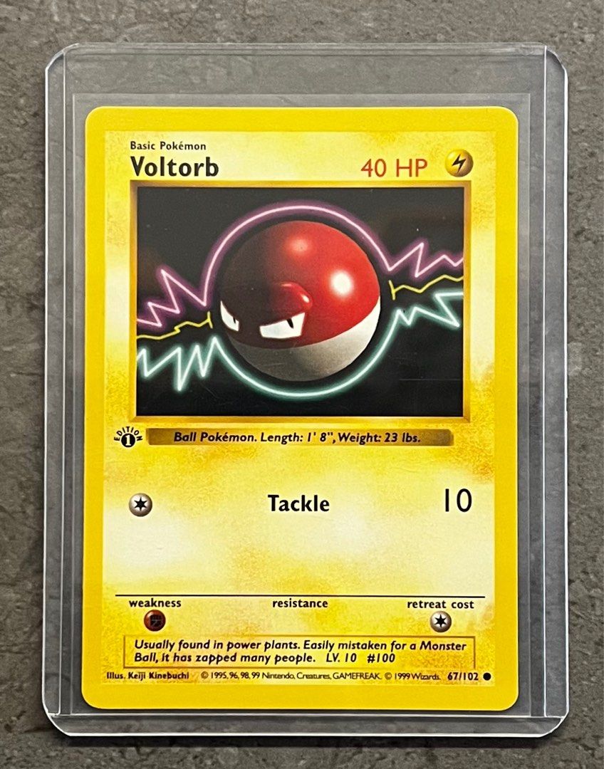 [Error Card] Voltorb #67/102 1st Edition Shadowless Base Set Pokemon ...