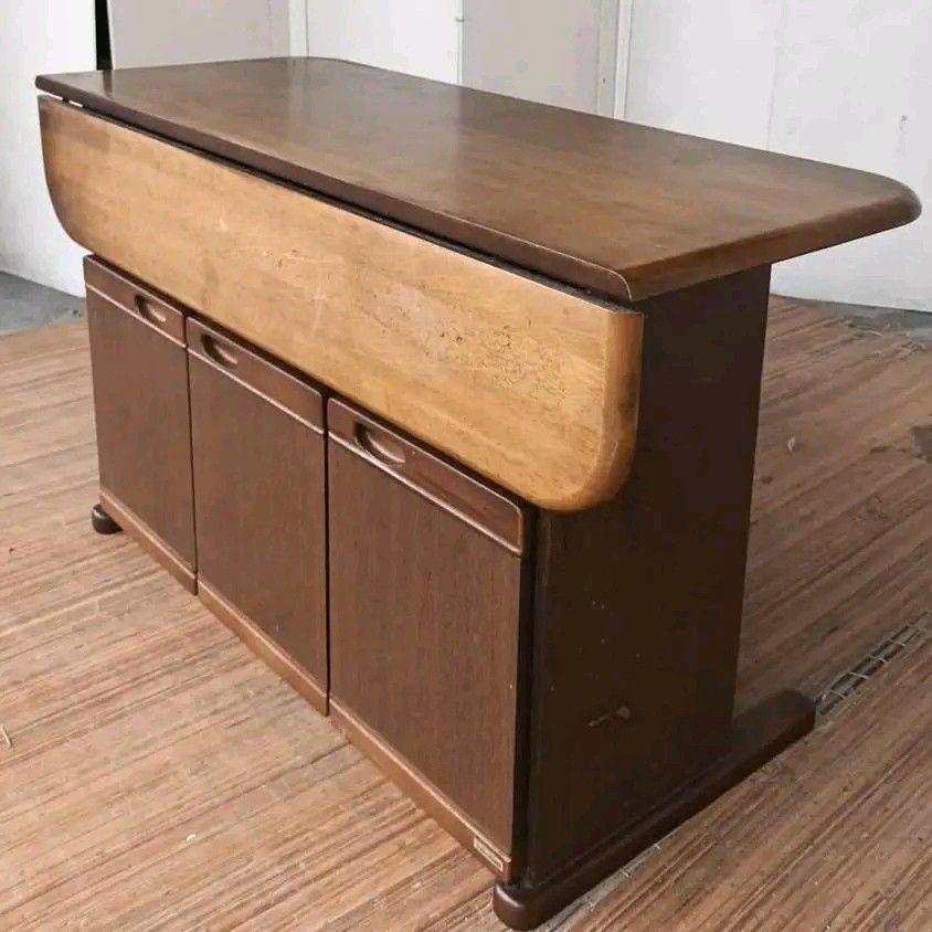 Wooden Table with Storage (Category: Tables & Sets) located in Manila. Submitted by eloizavill76462 (Listing ID 1404711765, Image 2). Description: Tocom Kitchen Island / Extendable Table with Storage L43 x W18-25.5 x H25.5 In good condition .
